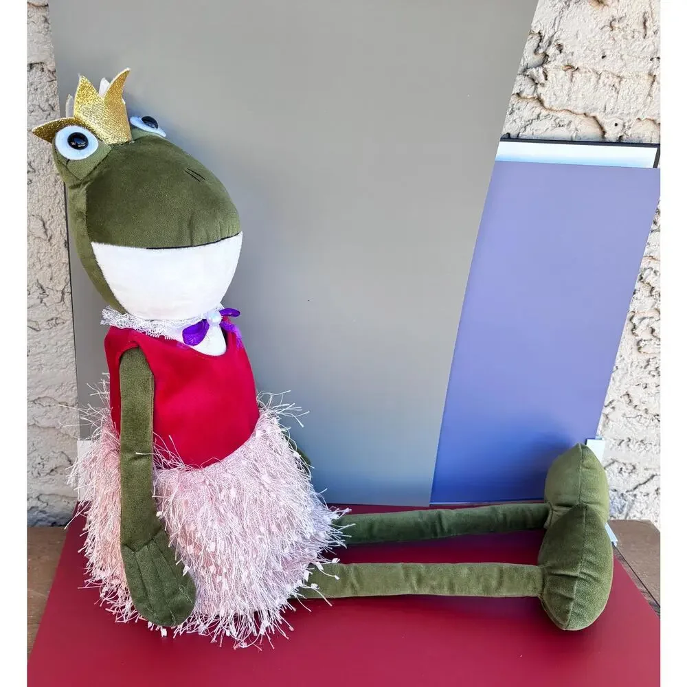 Shelf Sitter. Plush. Debi Lily Green Frog Princess Doll. - Picture 5 of 9